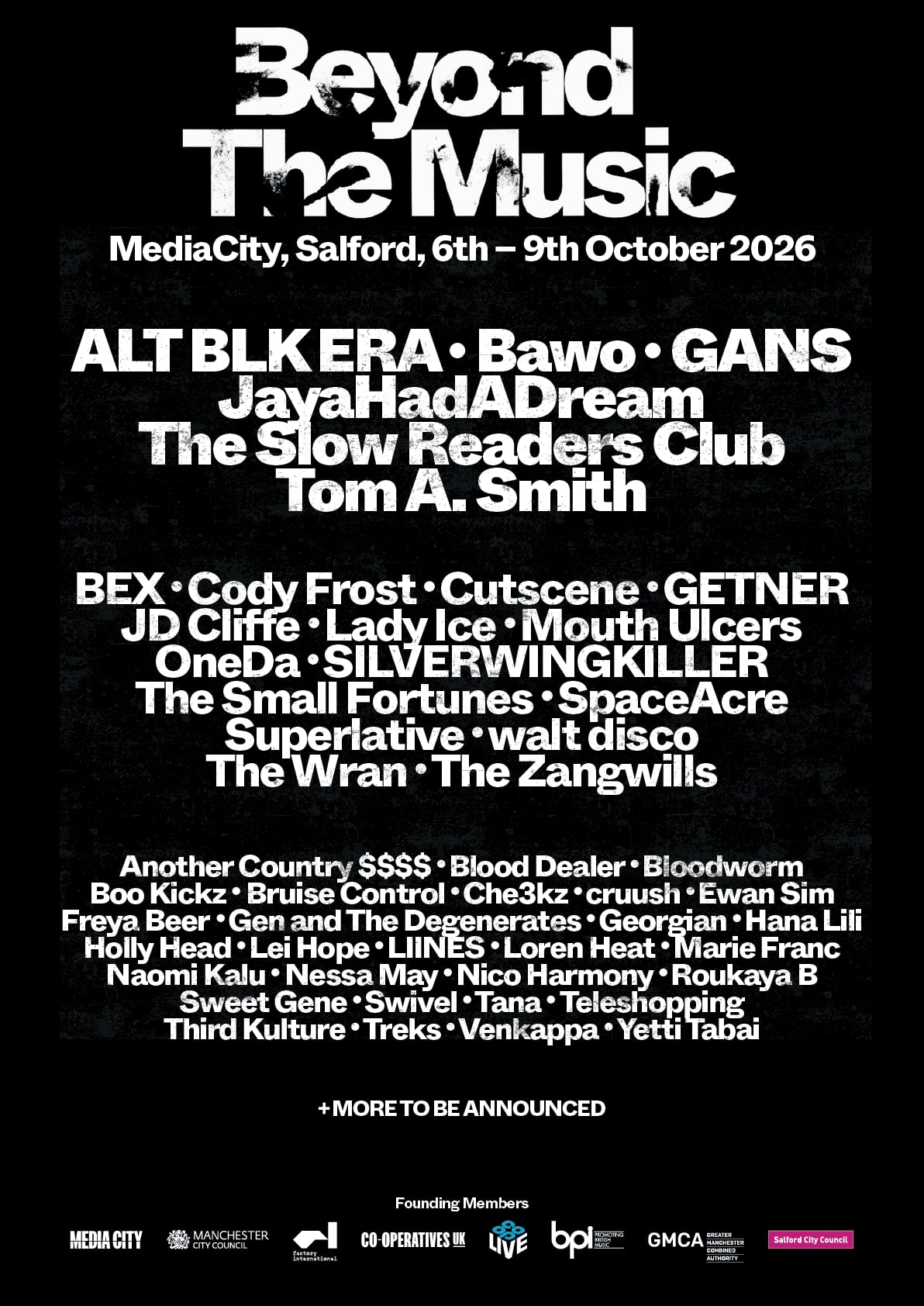 The Beyond The Music 2026 lineup poster